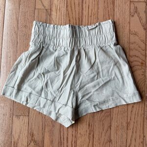 Forever 21 High-Waisted Cream Shorts